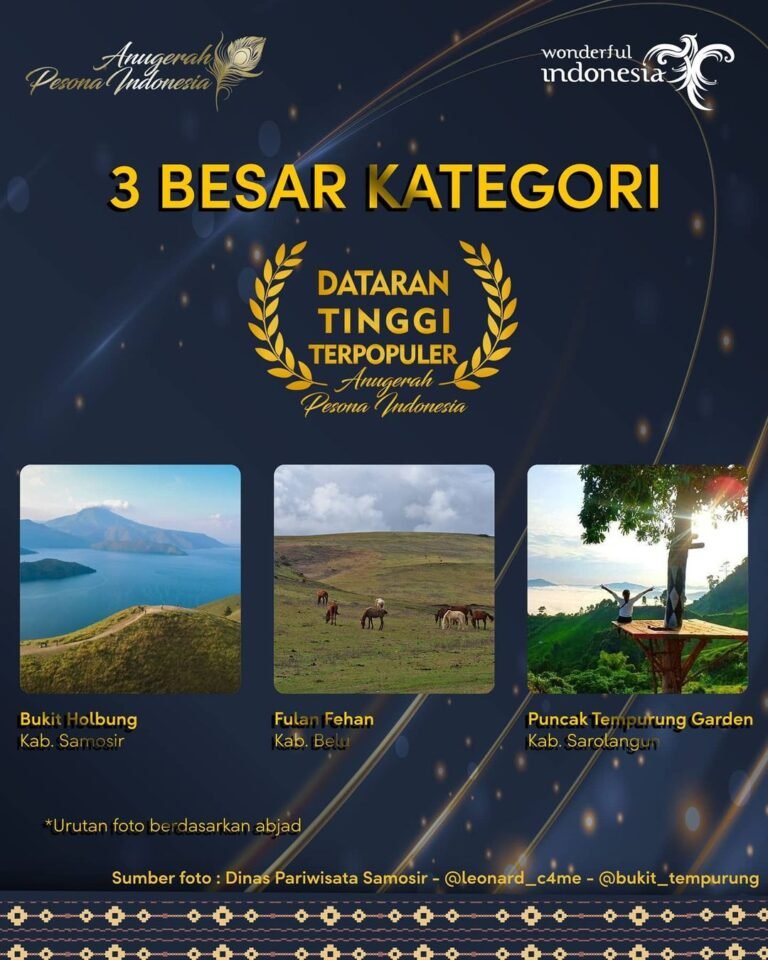 Fulan Fehan Masuk Kategori Dataran Tinggi Terpopuler Anugerah Pesona Indonesia