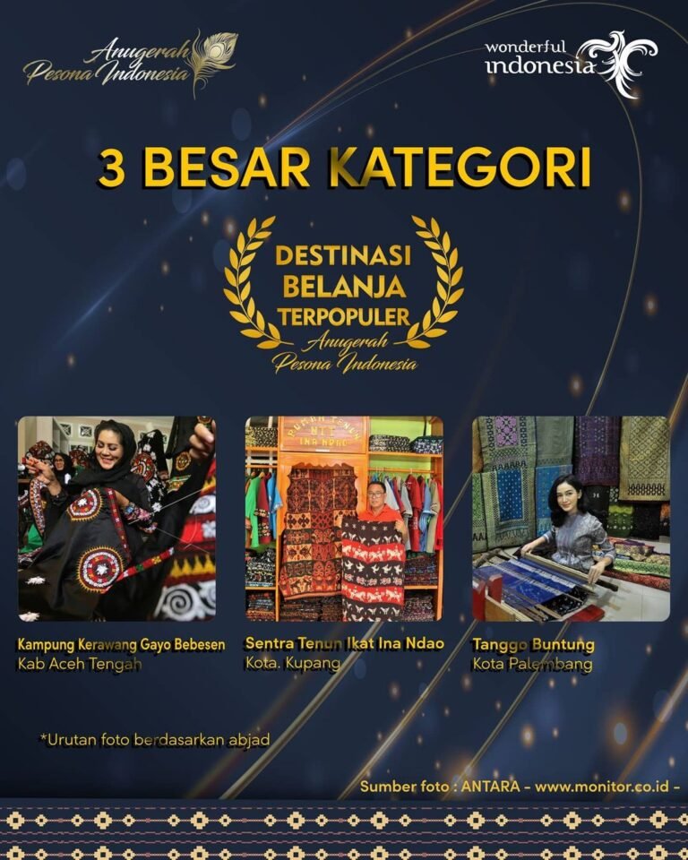 Sentra Tenun Ikat Ina Ndao masuk dalam nominasi Destinasi Belanja Terpopuler Anugerah Pesona Indonesia