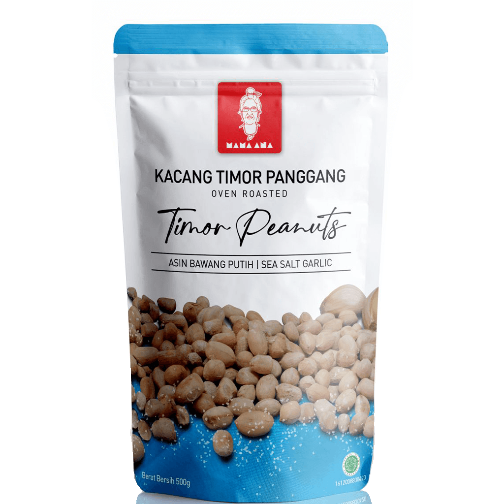 Mama Ana - Produsen Pangan Olahan Nusa Tenggara Timur Kacang Panggang Seasalt Garlic 500g