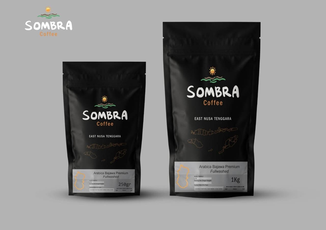 Sombra Coffee Kupang Arabica Bajawa Premium 250 gram dan 1 KG