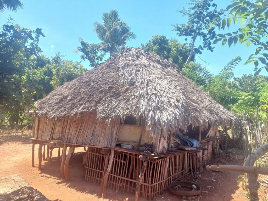 Rumah beratap ilalang di Kampung Adat Namata