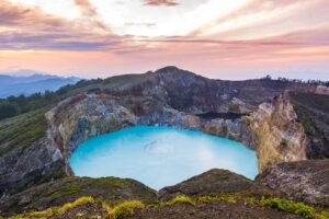 Gorgeous Beautiful Morning View of Mount Kelimutu Lake