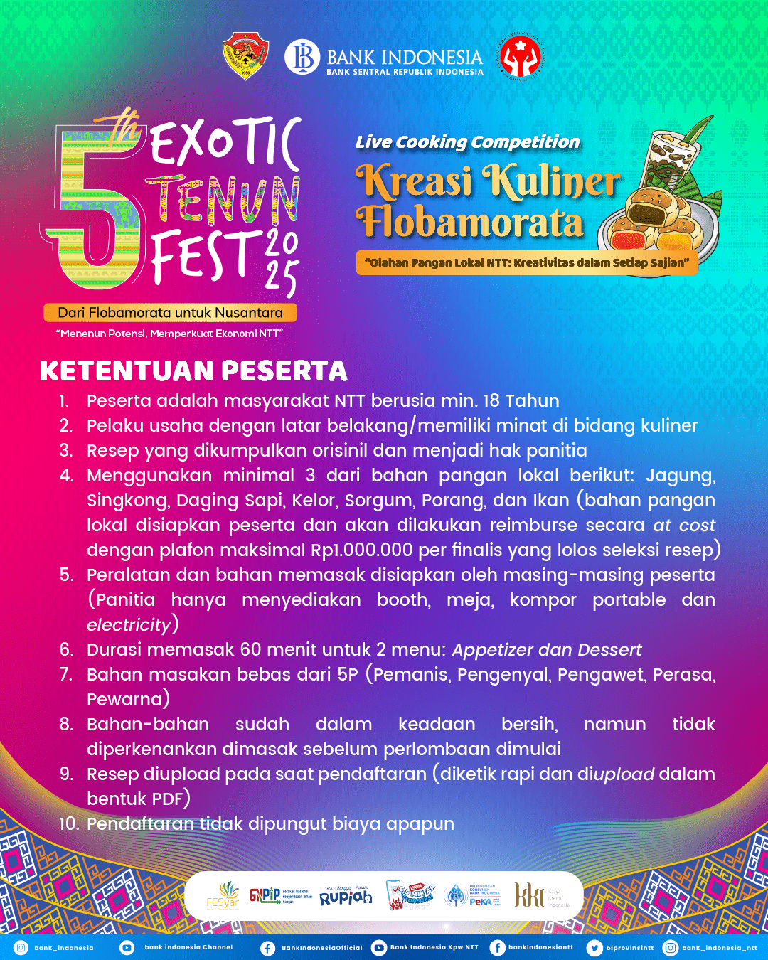 Exotic Tenun Fest 2025 - Dari Flobamorata untuk Nusantara 12 Flyer Lomba Kuliner 2 min