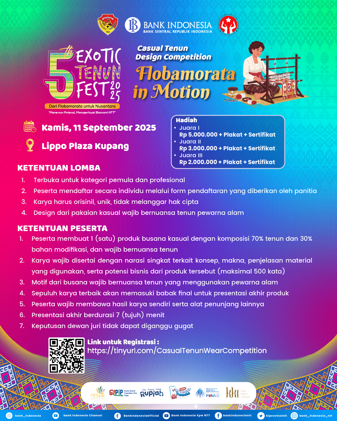 Exotic Tenun Fest 2025 - Dari Flobamorata untuk Nusantara 15 Flyer Lomba tenun min